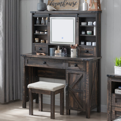 Country / Farmhouse Makeup Vanities You'll Love Wayfair